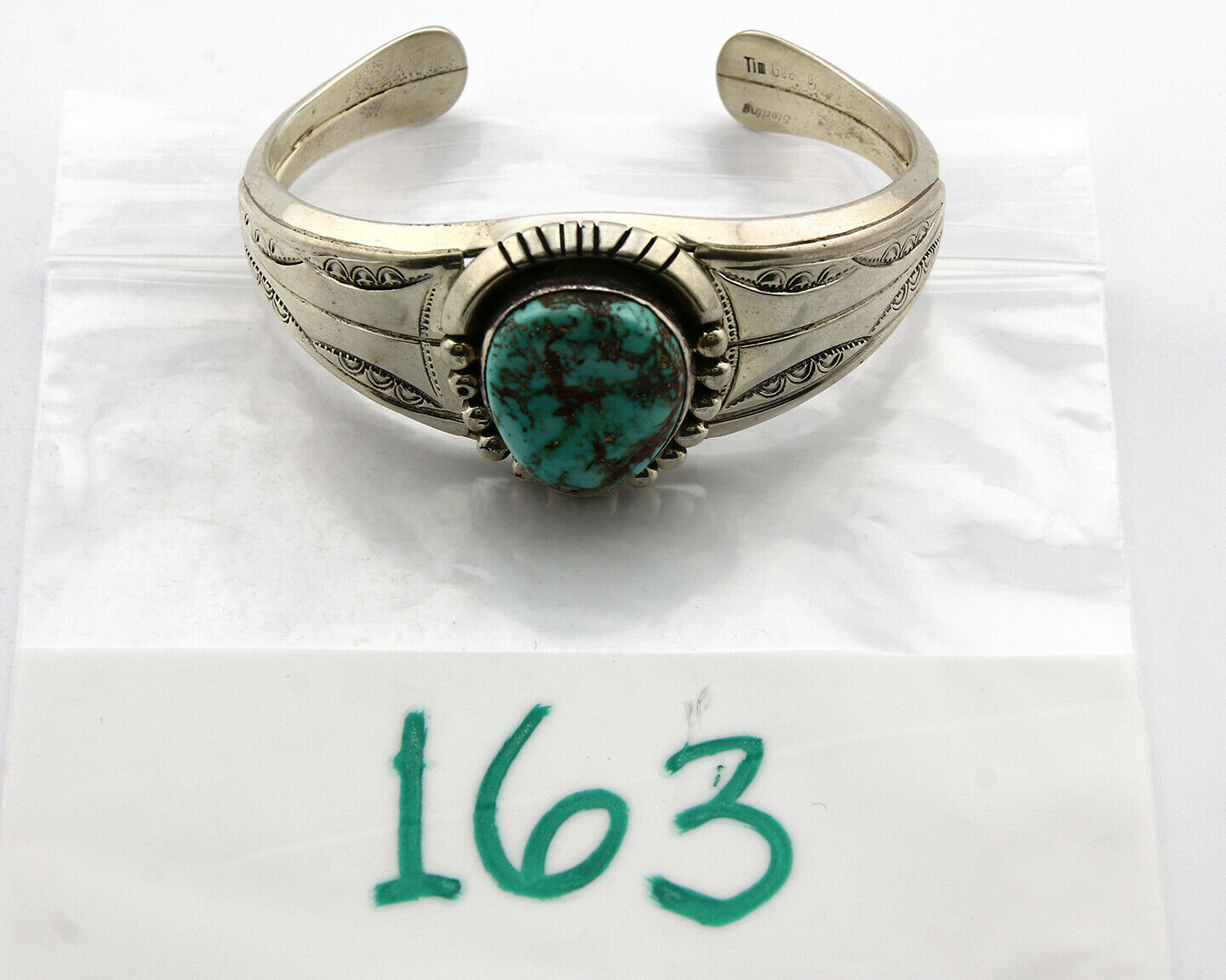 Navajo Bracelet .925 Silver Royston Turquoise Artist Native C.80's