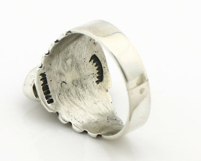 Navajo Ring .925 Silver Blue Green Arizona Turquoise Artist Signed Apache C.80's