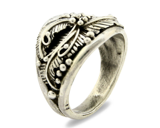 Navajo Ring .925 Silver SOLID Silver Handmade Artist Native American C.80's