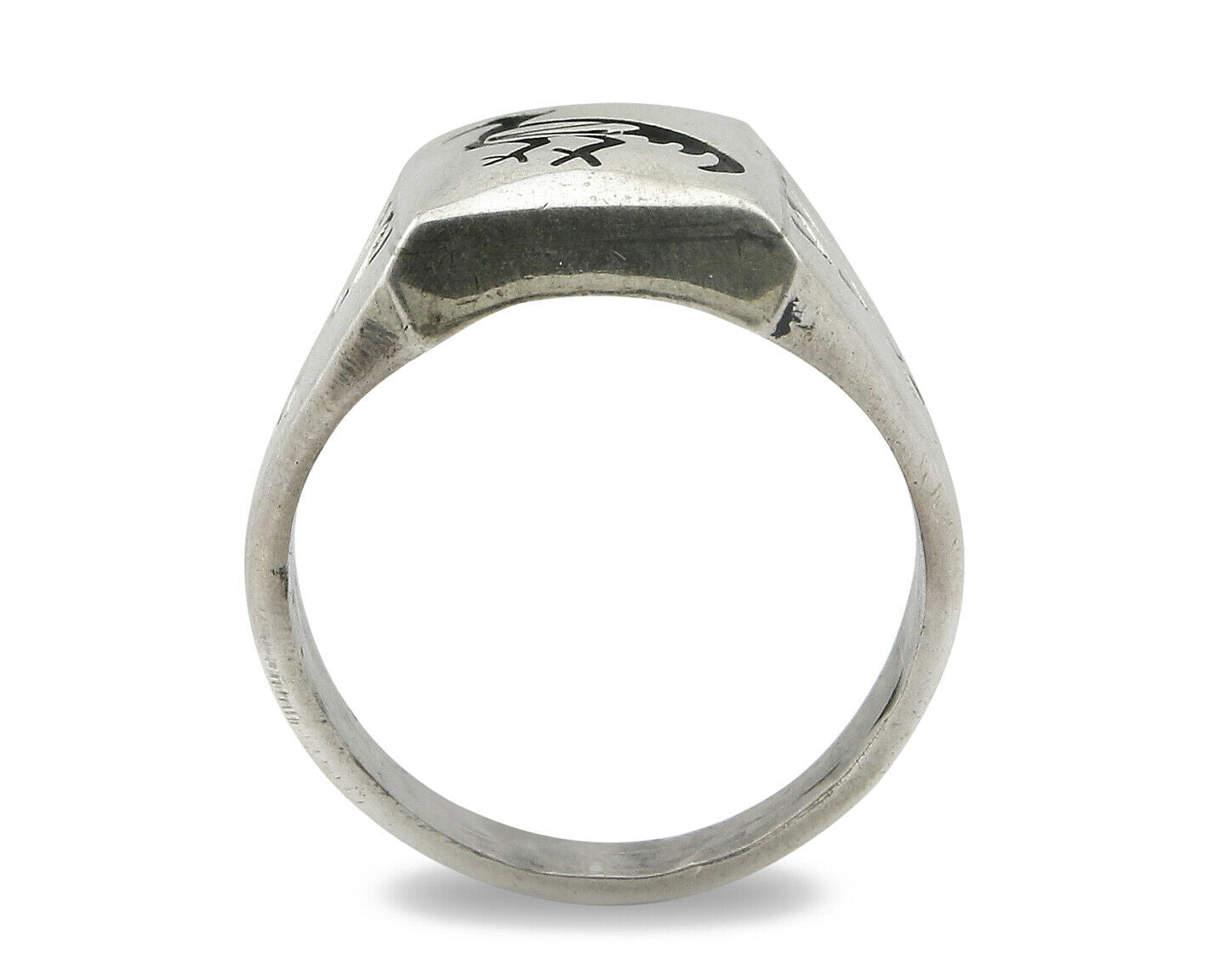 Navajo Road Runner Ring .925 Handmade Native American C.80's