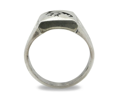 Navajo Road Runner Ring .925 Handmade Native American C.80's