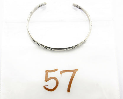 Navajo Bracelet .925 Silver Hand Stamped Arrow Head Artist Montoya C.80's