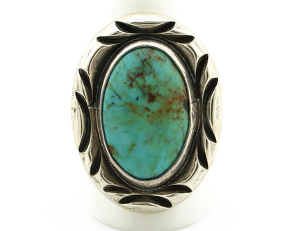 Navajo Ring 925 Silver Turquoise Mountain Artist Signed C Montoya C.80's