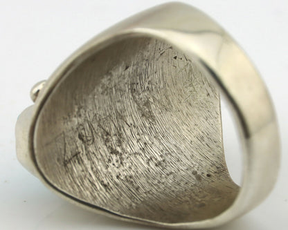 Zuni Ring .925 Silver Sleeping Beauty Turquoise Artist EBY C.80's