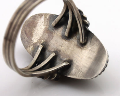 Navajo Ring .925 Silver Royston Turquoise Native American Artist C.1980's