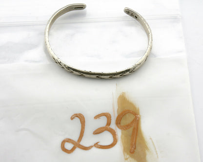 Navajo Bracelet .925 Silver Hand Stamped Artist Signed Montoya C.80's