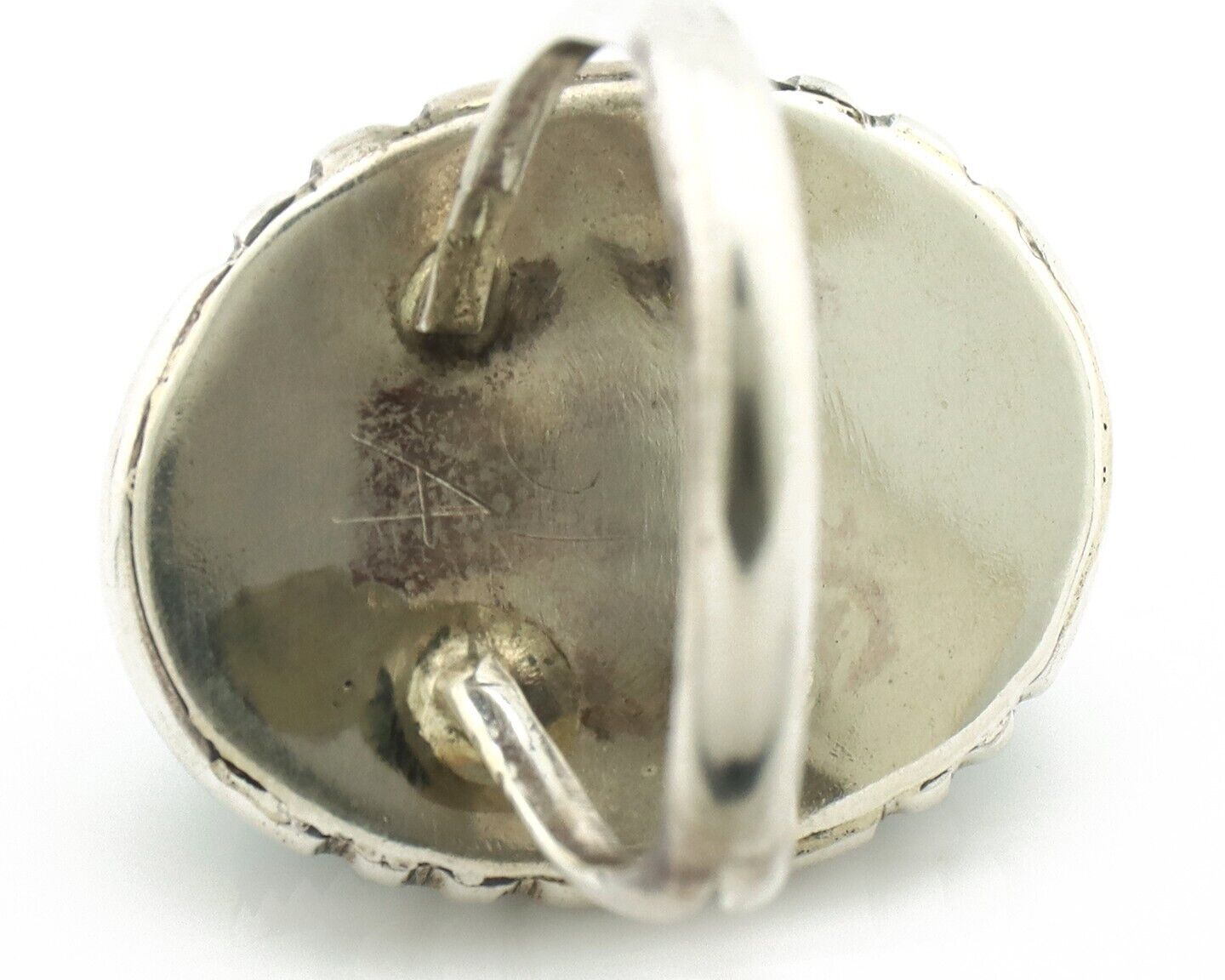 Navajo Ring .925 Silver Blue Turquoise Native American Artist C.80's