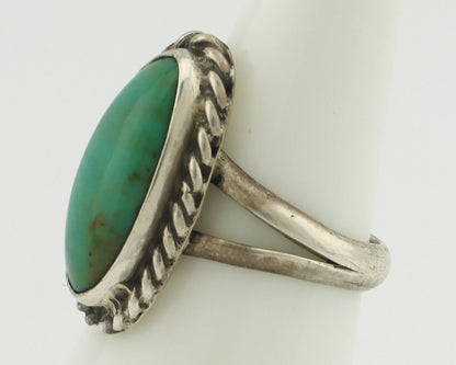 Navajo Ring 925 Silver Natural Blue Kingman Turquoise M Montoya C.80's