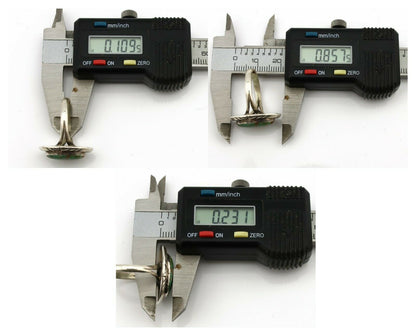 Navajo Ring .925 Silver Kingman Turquoise Native American Artist C.1980's