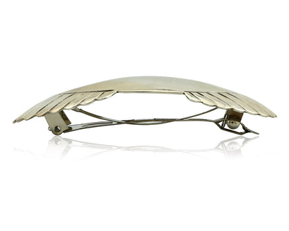 Women's Navajo Hair Clip Barrette .925 Silver Hand Stamped Artist C Montoya C80s