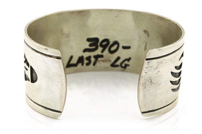 Navajo Bracelet .925 Silver Overlay Bagger Paw Signed Artist Native American C90