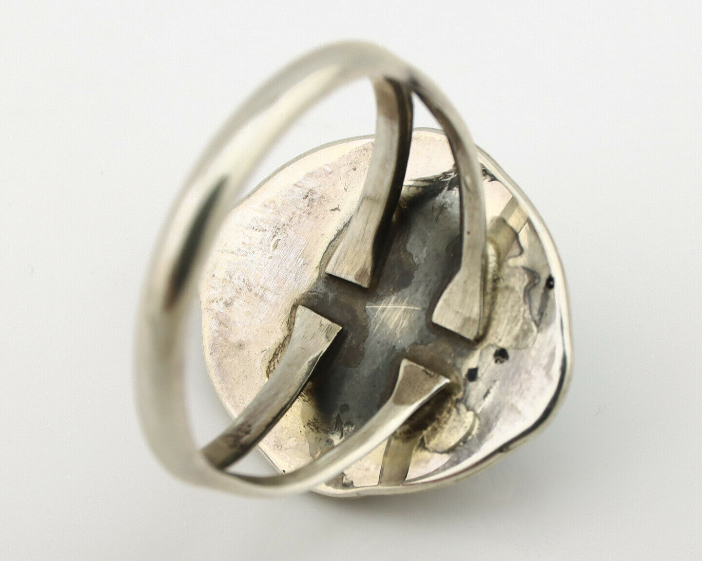 Navajo Ring .925 Silver Blue Southwest Turquoise Native Artist C.1980's