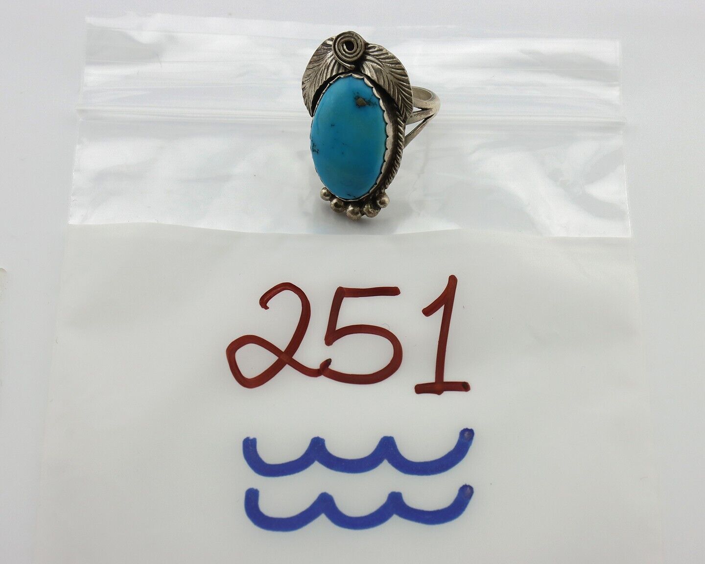 Navajo Ring 925 Silver Natural Morenci Turquoise Artist Signed Justin Morris C80