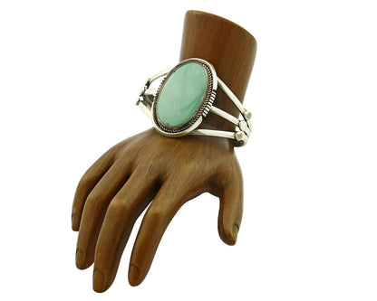 Navajo Turquoise Bracelet .925 Silver Signed Doug Zachary Cuff
