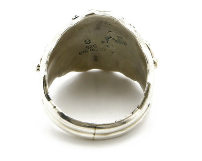 Navajo Eagle Ring .925 SOLID Silver Handmade Signed Artist S Circa 1980's