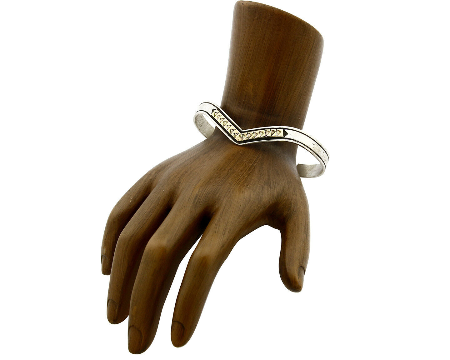 Navajo Bracelet .925 Silver & 14k Solid Gold MM Rogers and TAS Cuff C.80's