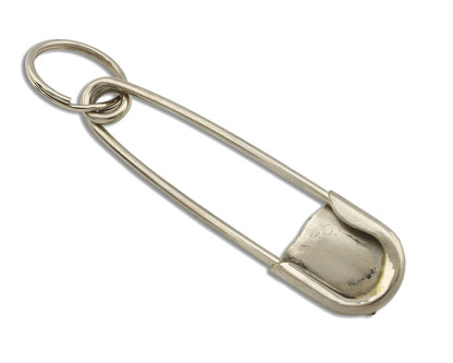 Navajo Handmade Key Chain .925 Silver Blue Turquoise & Coral Native Artist C80s