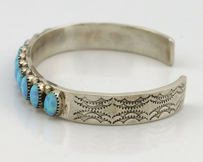 Zuni Bracelet .925 Silver Natural Pink Mussel H. M. Coonsis C.90's