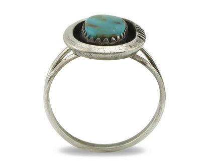 Navajo Ring .925 Silver Arizona Turquoise Native American Artist Handmade C.80's