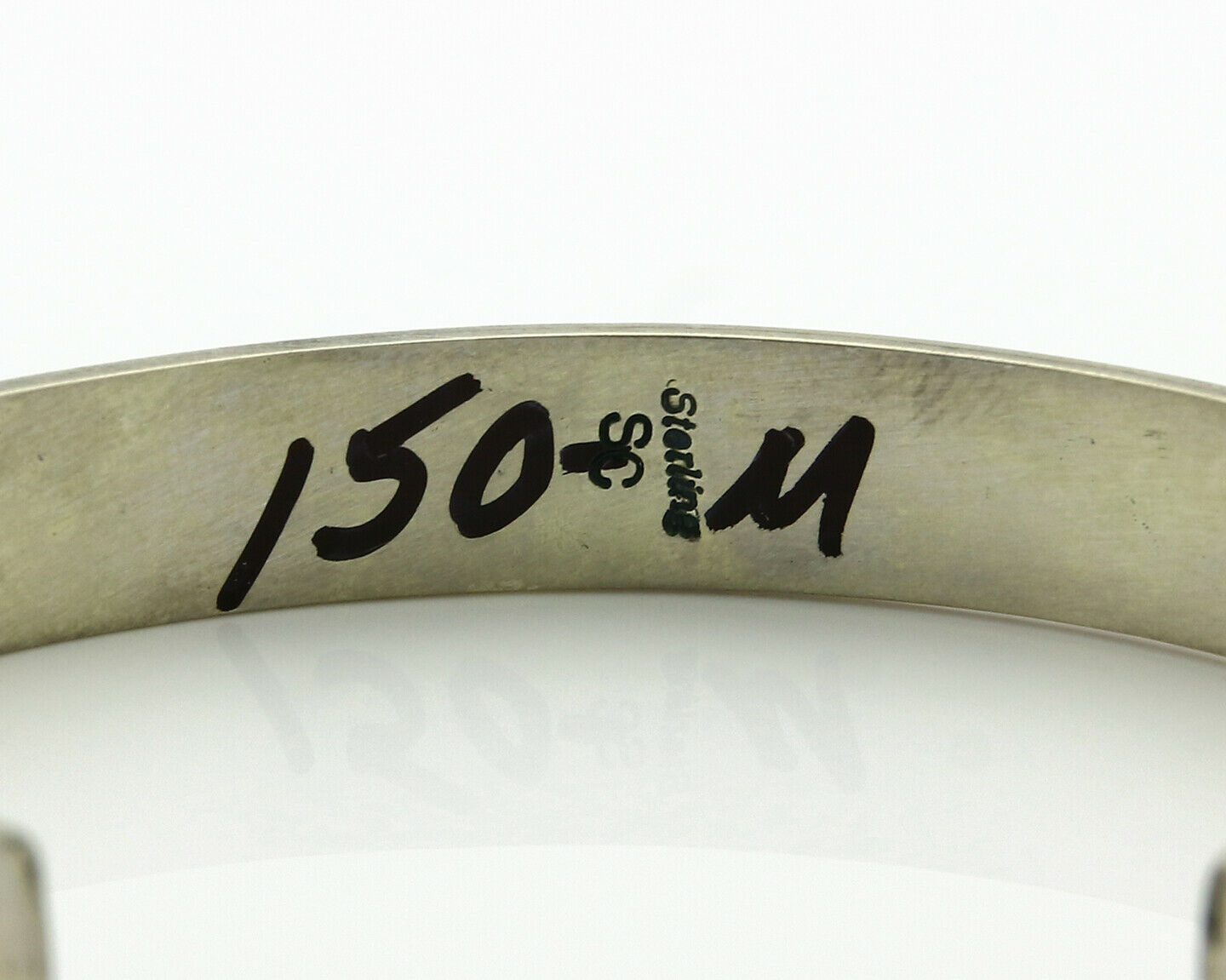 Navajo Bracelet Overlay Design .925 SOLID Sterling Silver Signed Artist SC C.80s