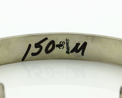 Navajo Bracelet Overlay Design .925 SOLID Sterling Silver Signed Artist SC C.80s