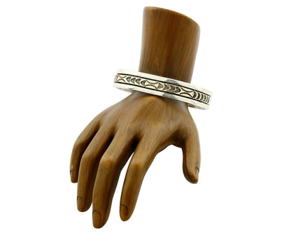 Women's Navajo Bracelet 14k SOLID Gold .925 Silver Signed Delgarito