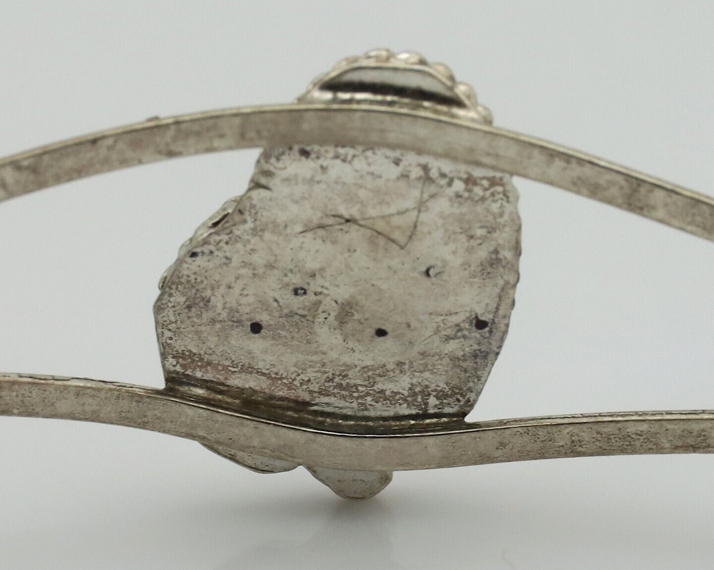 Women's Navajo Bracelet 925 Silver Natural Pink Mussel Native American C.80's