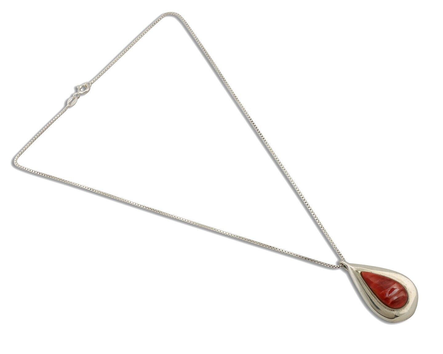 Navajo Necklace 925 Silver Natural Oyster Artist Signed ChaRay Circa 1988