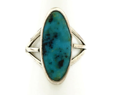 Navajo Ring .925 Silver Arizona Turquoise Native American Artist C80s
