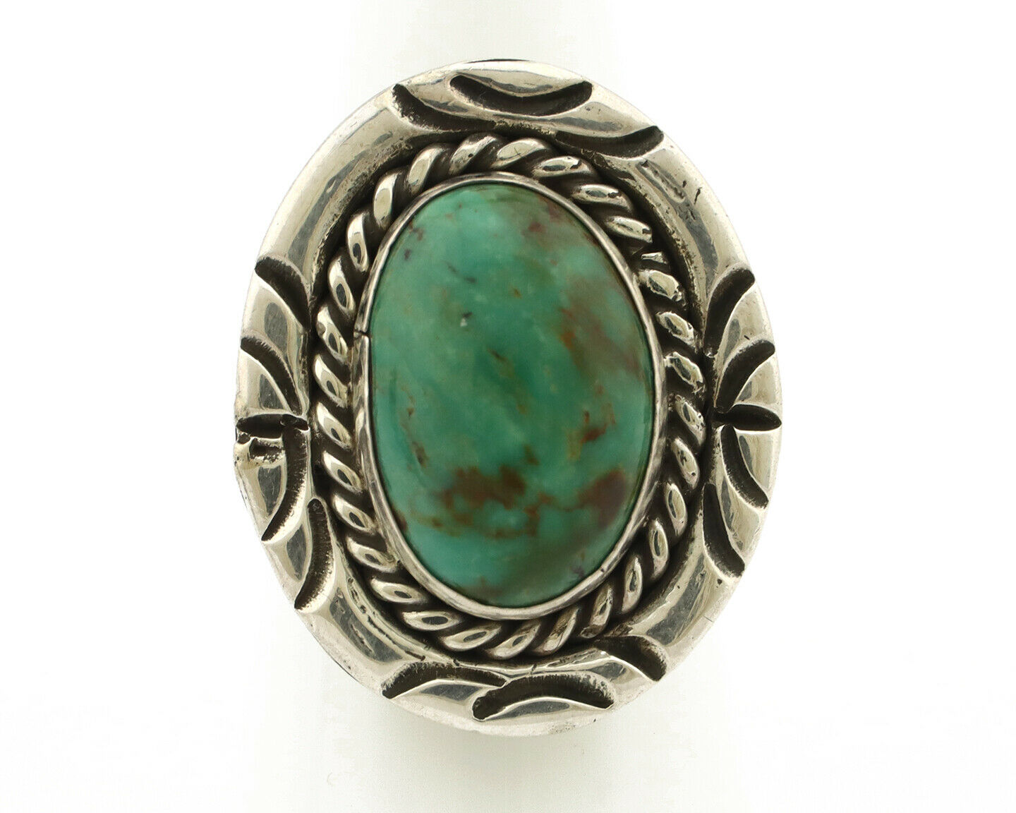 Navajo Ring .925 Silver Royston Turquoise Artist Signed NS C.80's