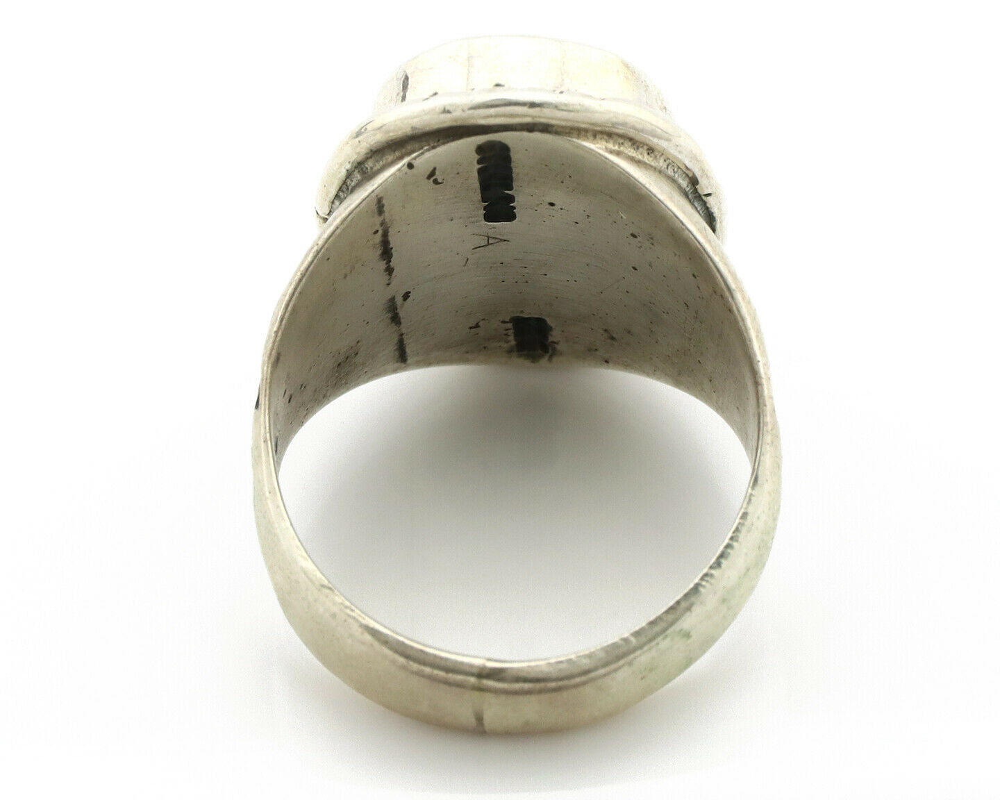 Navajo Ring .925 Silver Turquoise Mountain Native American Artist C.80's