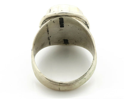 Navajo Ring .925 Silver Turquoise Mountain Native American Artist C.80's