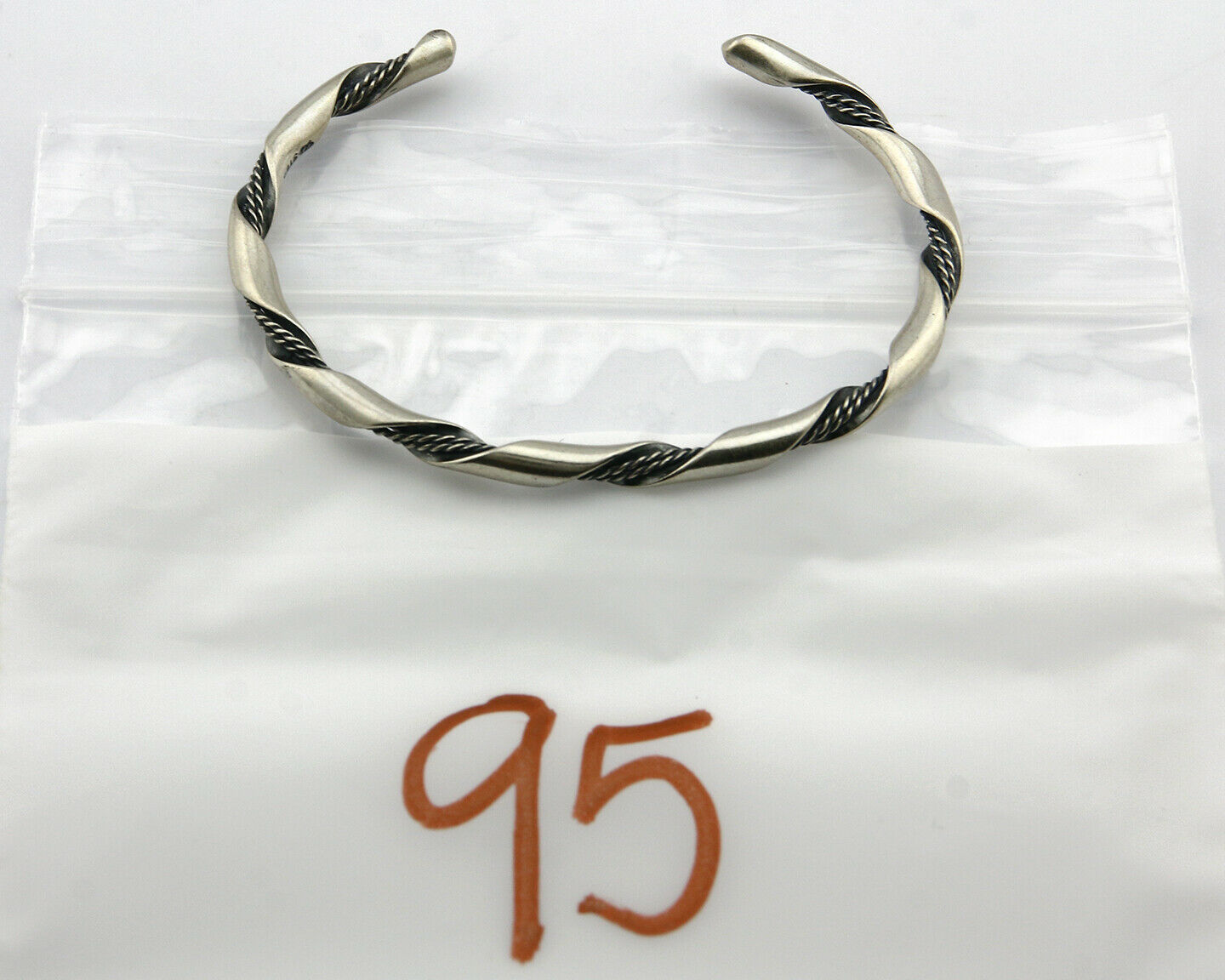 Navajo Handmade Bracelet .925 Silver Native Artist Se C.80's