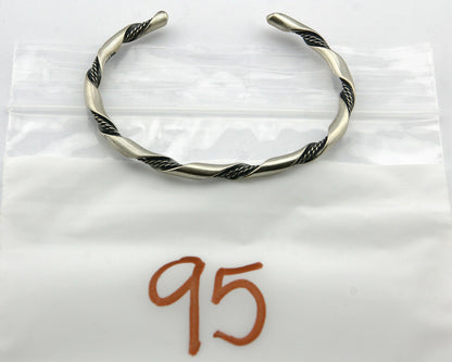 Navajo Handmade Bracelet .925 Silver Native Artist Se C.80's