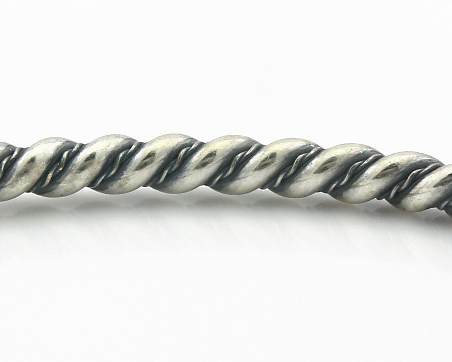 Navajo Bracelet .925 SOLID Silver Handmade Artist Tahe Circa Late 1980's