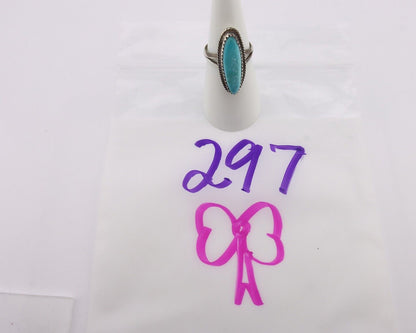 Navajo Handmade Ring 925 Silver Blue Southwest Turquoise Native Artist C.80's
