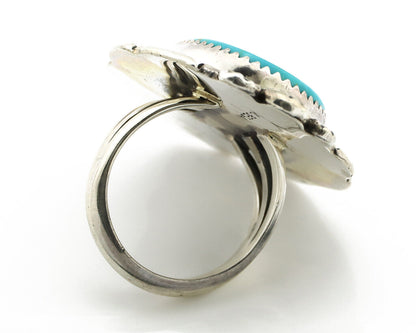 Navajo Ring 925 Silver Turquoise Mountain Artist Signed M Begay C.80's