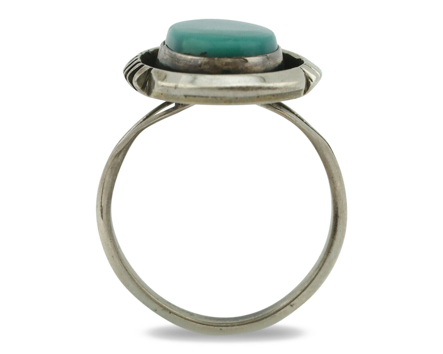 Navajo Ring .925 Silver Blue Turquoise Native American Artist Handmade C.80's