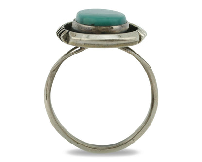 Navajo Ring .925 Silver Blue Turquoise Native American Artist Handmade C.80's