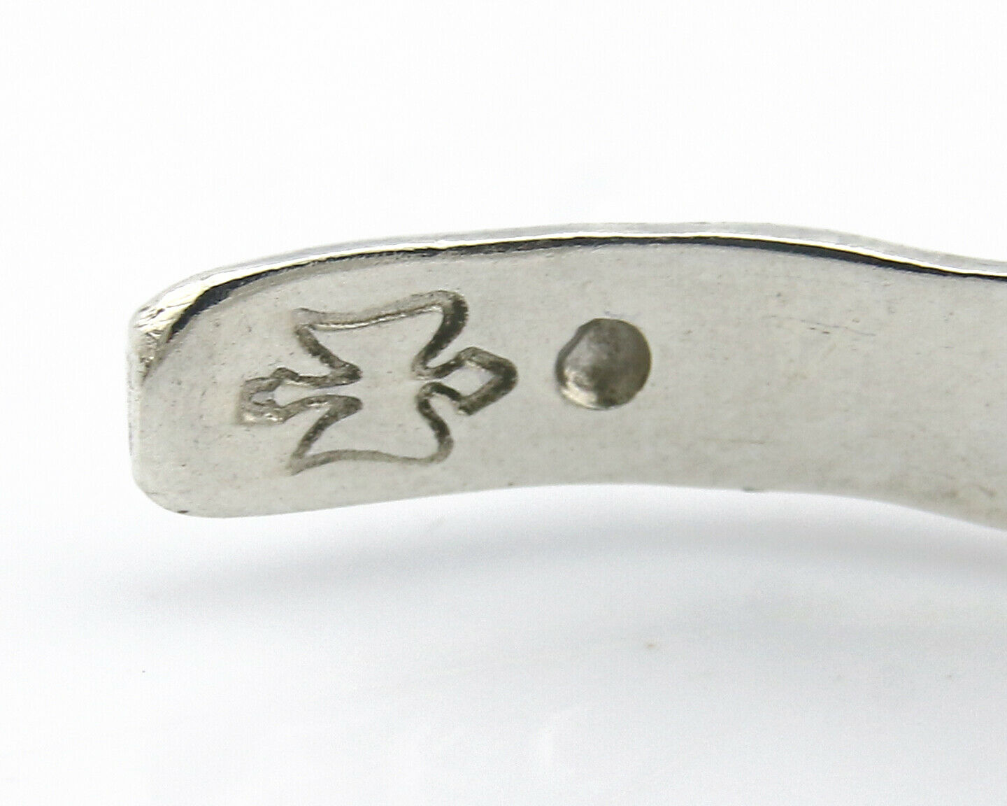 Navajo Bracelet .925 Silver Hand Stamped Arrow Head Artist Montoya C.80's #65