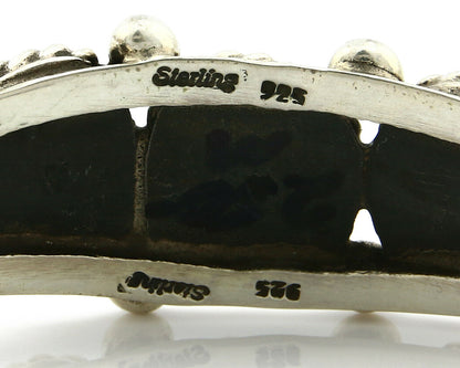Navajo Bracelet .925 Silver Sleeping Beauty Turquoise Native C.80's