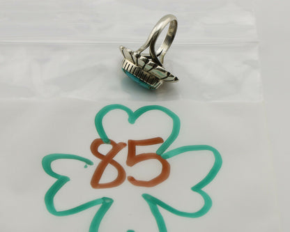 Navajo Ring .925 Silver Arizona Turquoise Signed M Montoya C.80's