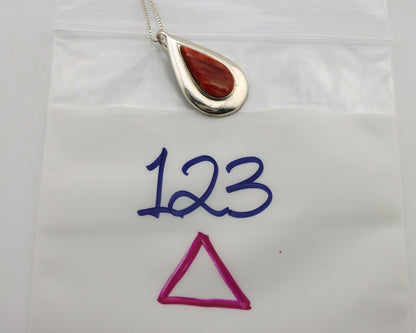 Navajo Necklace 925 Silver Natural Oyster Artist Signed ChaRay Circa 1988