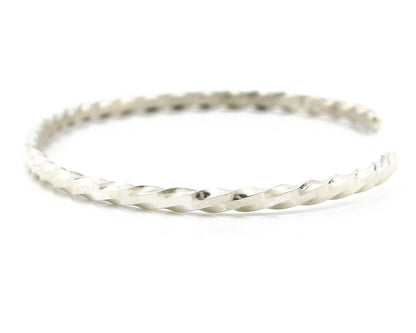 Navajo Bracelet .925 Silver Native American Artist Handmade 3.0 mm wide C.1980's