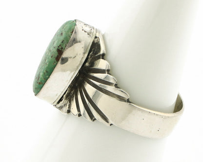 Navajo Ring .925 Silver Blue Green Arizona Turquoise Artist Signed Apache C.80's