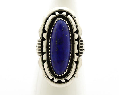 Navajo Ring 925 Silver Natural Lapis Lazuli Artist Signed William Denetdale C80s