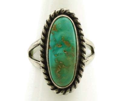 Navajo Ring .925 Silver Royston Turquoise Native American Artist C.1980's