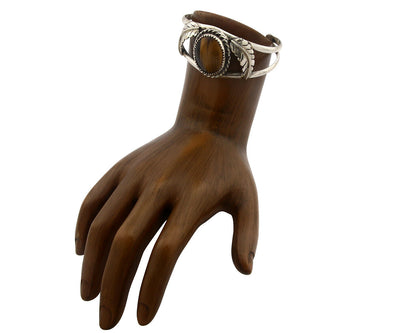 Navajo Bracelet .925 Silver SOLID Silver Tiger Eye Artist Native American C.75