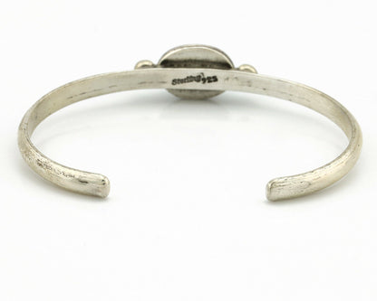 Navajo Bracelet .925 Silver Bisbee Turquoise Native American Artist C.90's