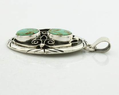 Navajo Necklace .925 Silver Kingman Turquoise Native American C.80's